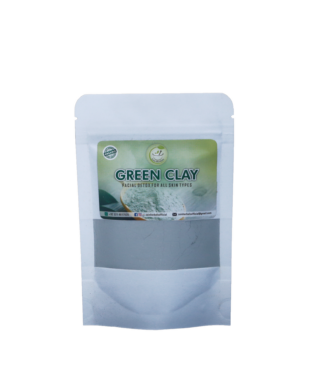 Zain Herbals French Green Clay: Nature's Detox for Glowing Skin & Hair