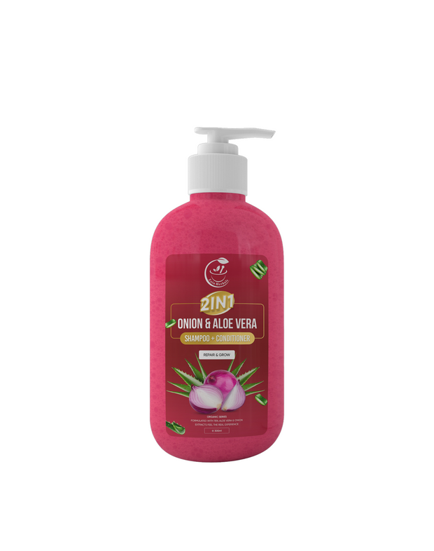 Onion & Aloe Vera 2-in-1 Shampoo & Conditioner: A Nourishing Blend