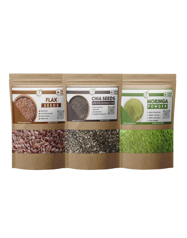 Super Seed Trio: Zain Herbals Chia, Flax, and Moringa Power