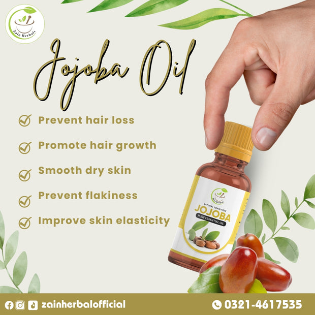 Zain Herbal Jojoba Essential Oil: Liquid Gold for Your Hair & Skin